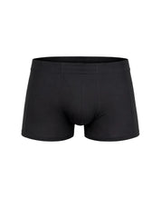 Black men’s boxer briefs essential trunk with smooth form-fitting design and elastic waistband for comfortable support