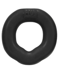 Black hui brand fit ergo long-wear c-ring anal ring made of smooth durable silicone with embossed logo and textured surface
