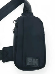 Black fk brand sport crossbody bag with sleek minimalist design and durable fabric for everyday use