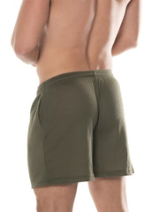 Olive green waffle-knit shorts fk sport swinger short featuring textured fabric and comfortable fit