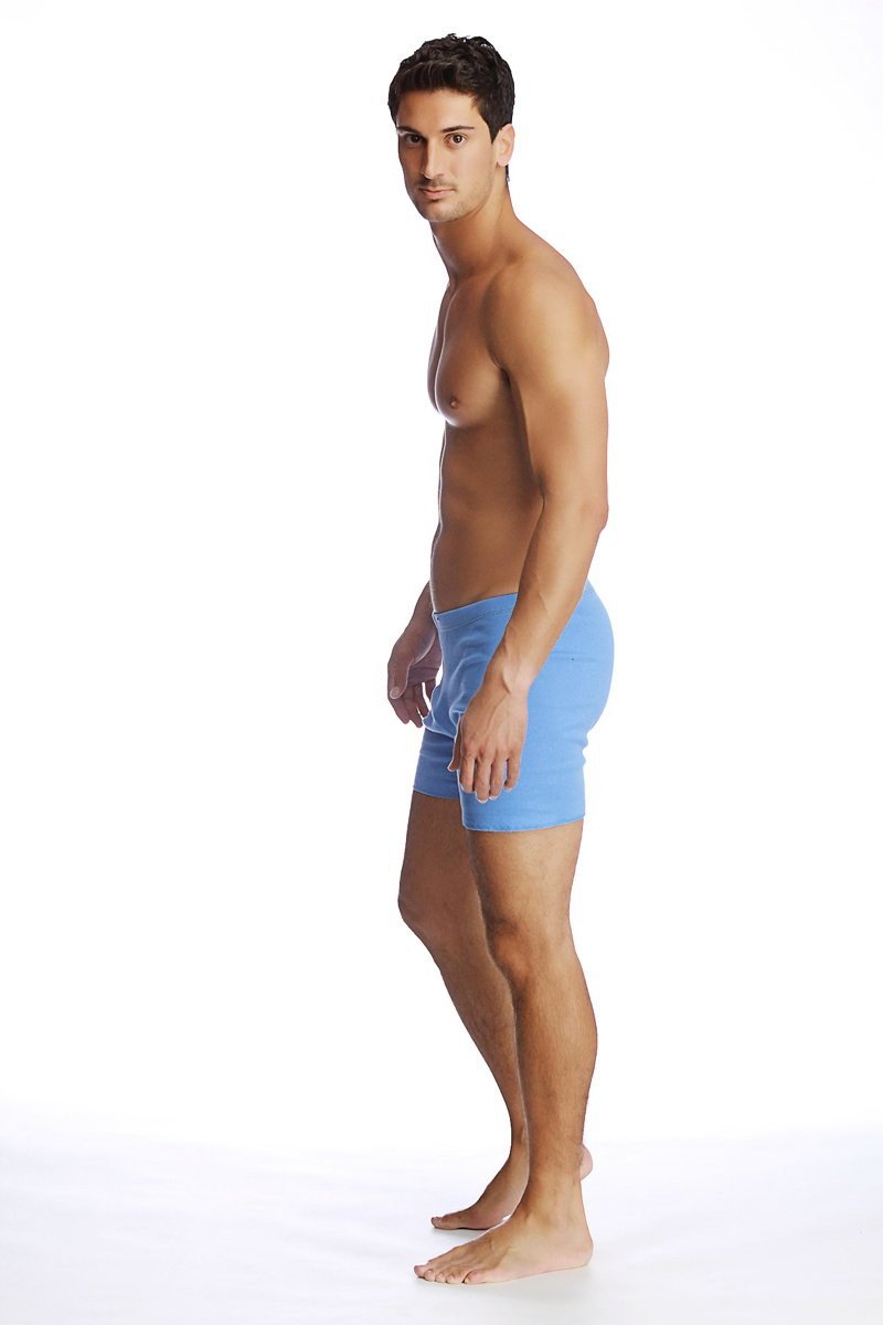 Fusion yoga short ice light blue form-fitting boxer briefs designed for comfort and active wear