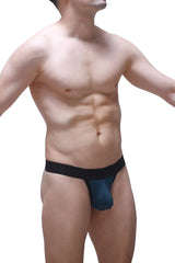 Black and teal g-string saleon prussian athletic briefs with supportive form-fitting design for active use