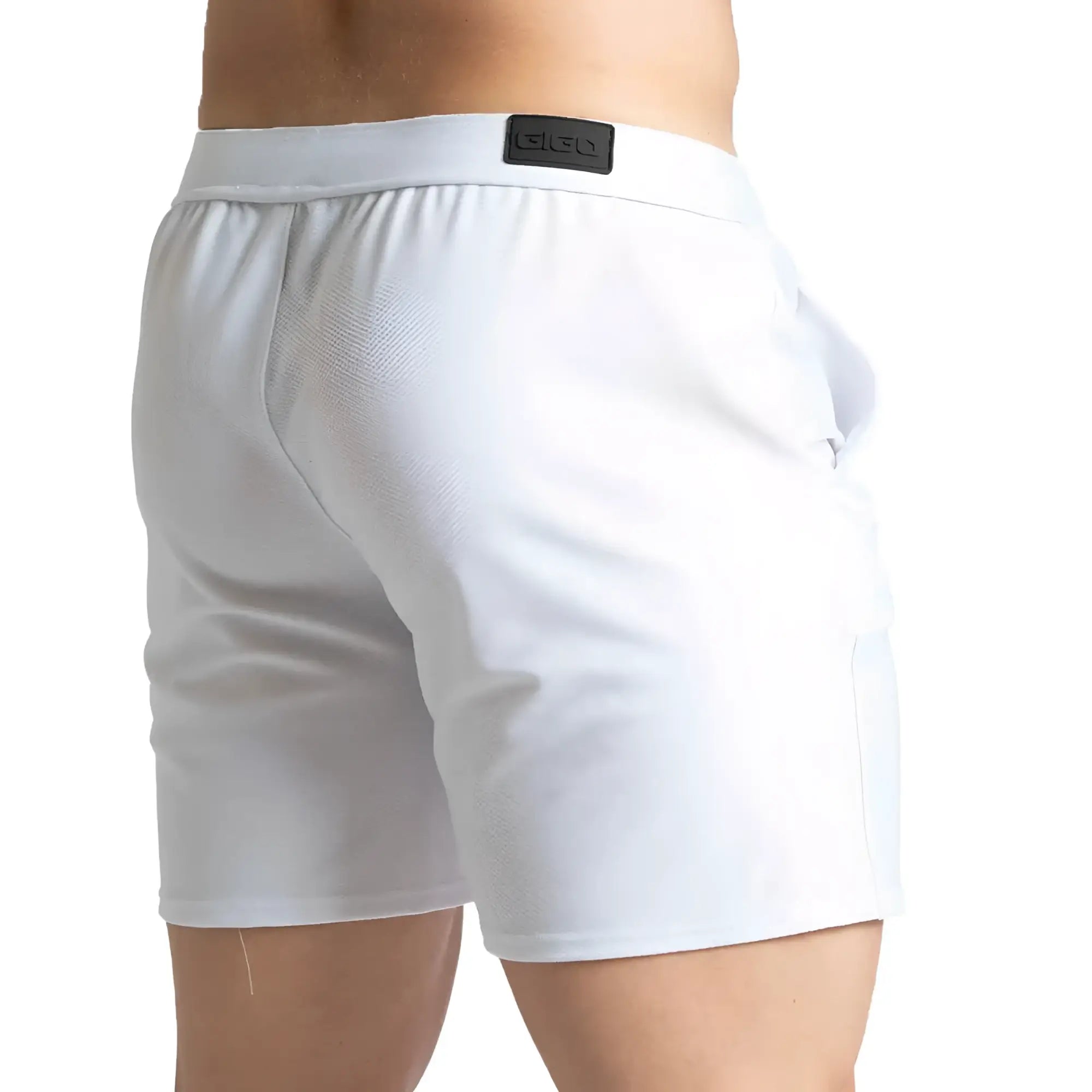 White menâ€™s briefs gigo belucci short with black branded waistband made of soft breathable fabric for everyday comfort