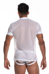 Gigo SECRECY WHITE Mesh Short Sleeved T Shirt C25239 Size S/M