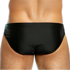 Gigo Classic Black bikini swimwear BS17 size XL black satin swim trunks for stylish beachwear