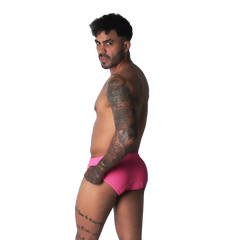 Fuchsia-colored low-rise briefs in a solid cotton-blend fabric with a clean, minimalist design.