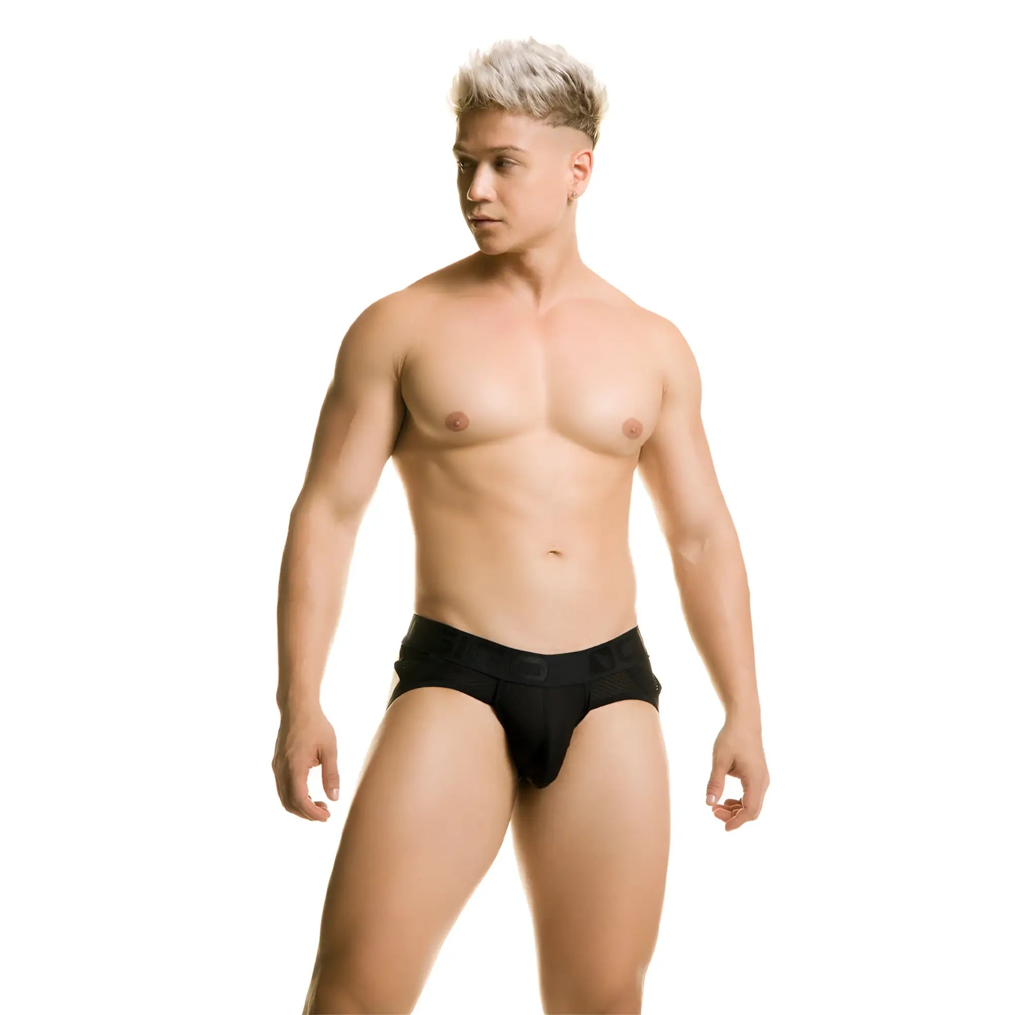 Gigo diversity black brief athletic briefs with snug fit and reinforced waistband for comfortable support