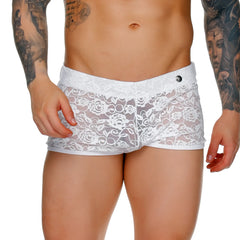 Gigo female white hotshort lace shorts with floral pattern in white perfect for summer wear
