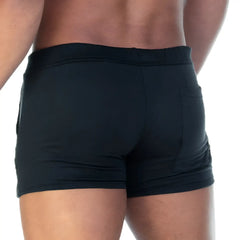 Black athletic shorts gigo forever black with a snug fit and side pockets for active wear