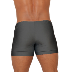 Gigo Glow gray short mens dark gray ribbed textured tailored fit shorts for a stylish casual look