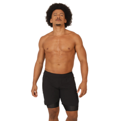 Gigo sporty black shorts with sleek modern design and subtle side pockets for athletic use