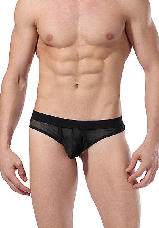 Goodfellas Underwear Sheer Thong Underwear Black GF001 Size XL