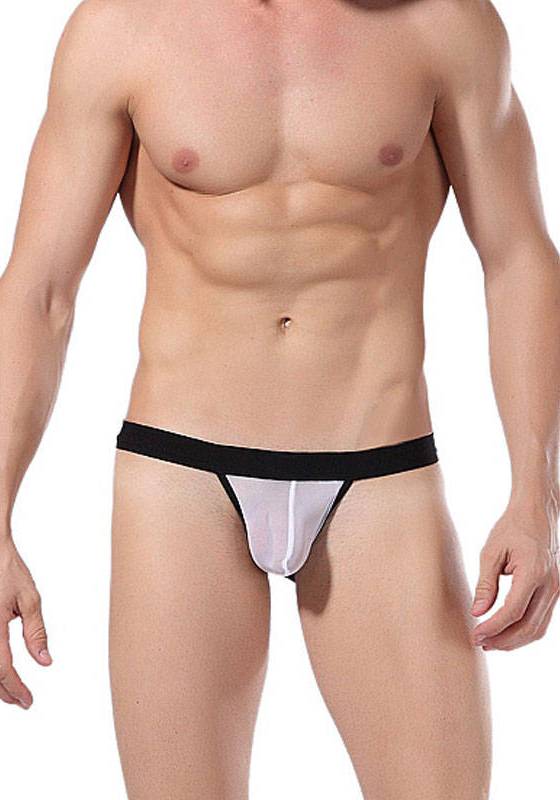 Goodfellas Underwear Transparente Jockstrap-Unterhose, Weiß, GF003, Größe XL