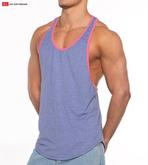 Go Softwear 4675 Men's Gold Coast Athletic Tank Top - Deep Periwinkle