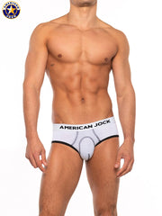 AMERICAN JOCK 8561 Men's Basics Brief - White
