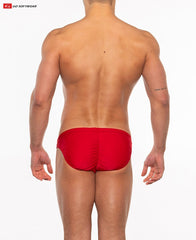Go Softwear 4501 Men's Sport 'Buns' Bikini - Hibiscus/White