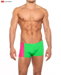 Go Softwear 4538 Men's Priapos Sq-Cut w/C-Ring - Island Green/Flamingo