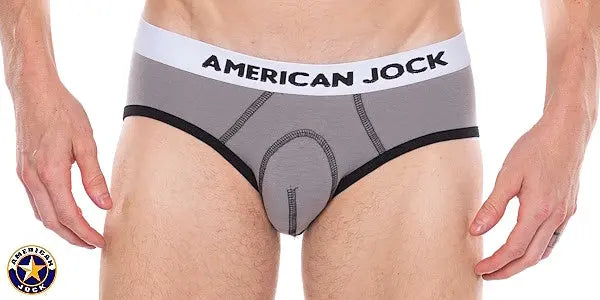 AMERICAN JOCK 8881 Men's Apex 4" Core Brief Platinum