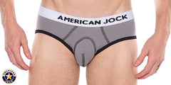 AMERICAN JOCK 8881 Men's Apex 4" Core Brief Platinum