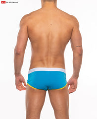 Go Softwear 2021 Men's Cal. Classic Boy Brief - Turquoise/Yellow