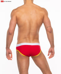 Go Softwear 2011 Men's Cal. Classic Lo-Rise Brief - Red/Gold