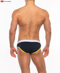 Go Softwear 2011 Men's Cal. Classic Lo-Rise Brief - Navy/Yellow