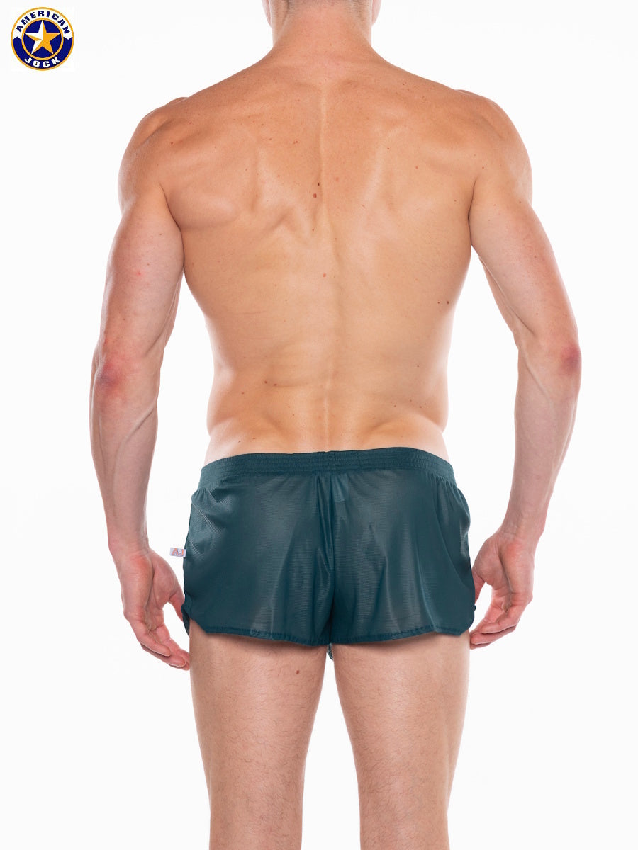 AMERICAN JOCK 8024 Men's  Skins 6 ½” Running Short - Dark Forest