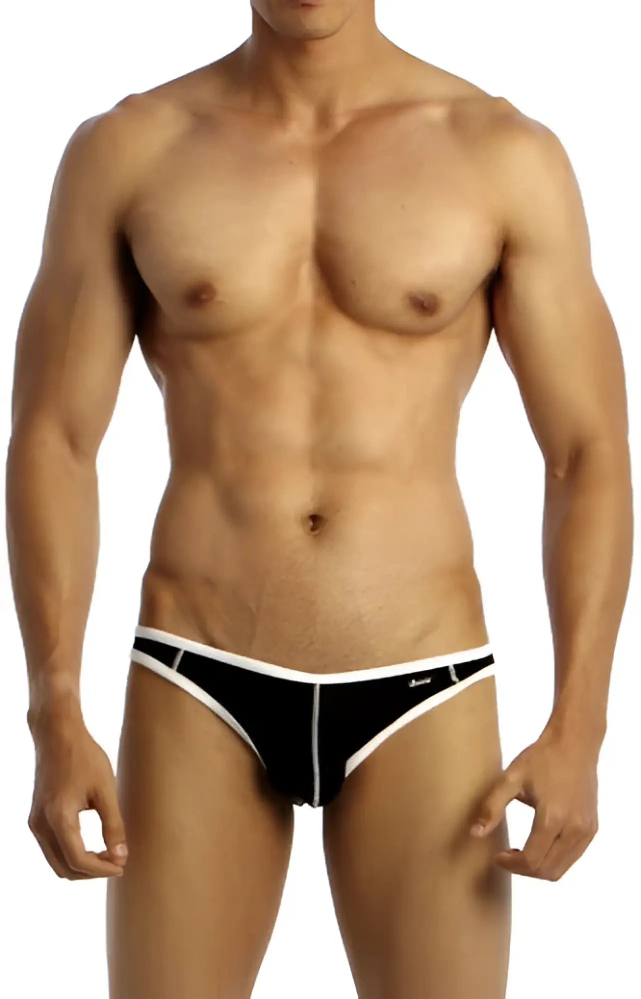 Black and white groovin underwear accent v cut bikini briefs with sleek minimalist design for athletic use