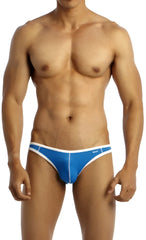 Groovin underwear accent v cut bikini blue bv0403 sleek blue and white athletic briefs with form fitting design