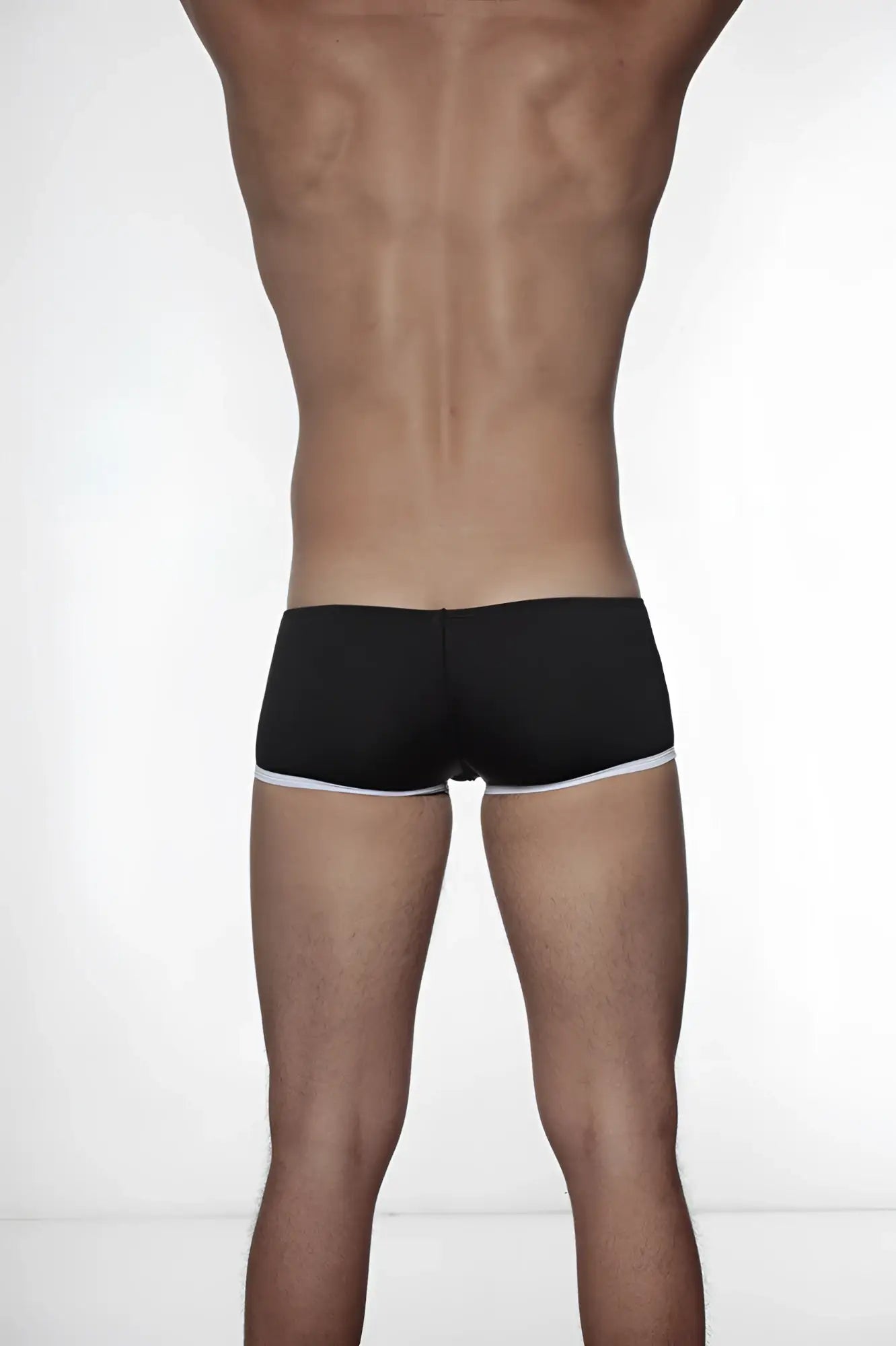 Black groovin underwear super extra low cut boxer briefs with white trim along the waistband for comfortable wear