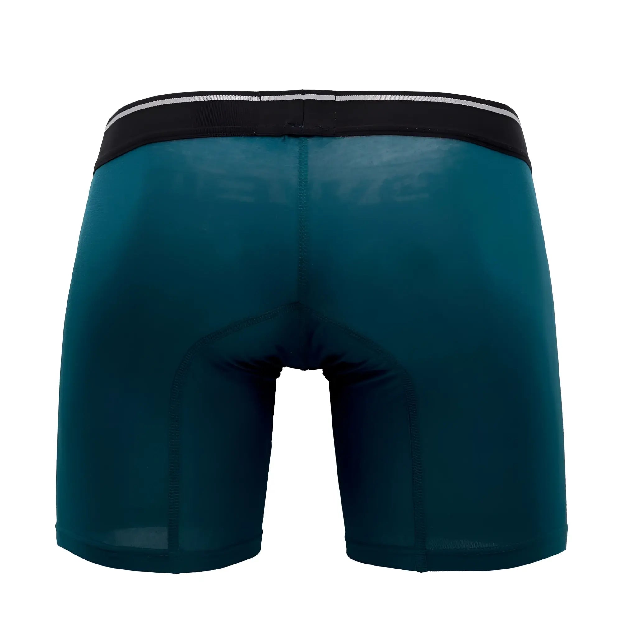 Teal men’s hawai 41903 solid athletic boxer briefs with black waistband and white stripes in petrol color