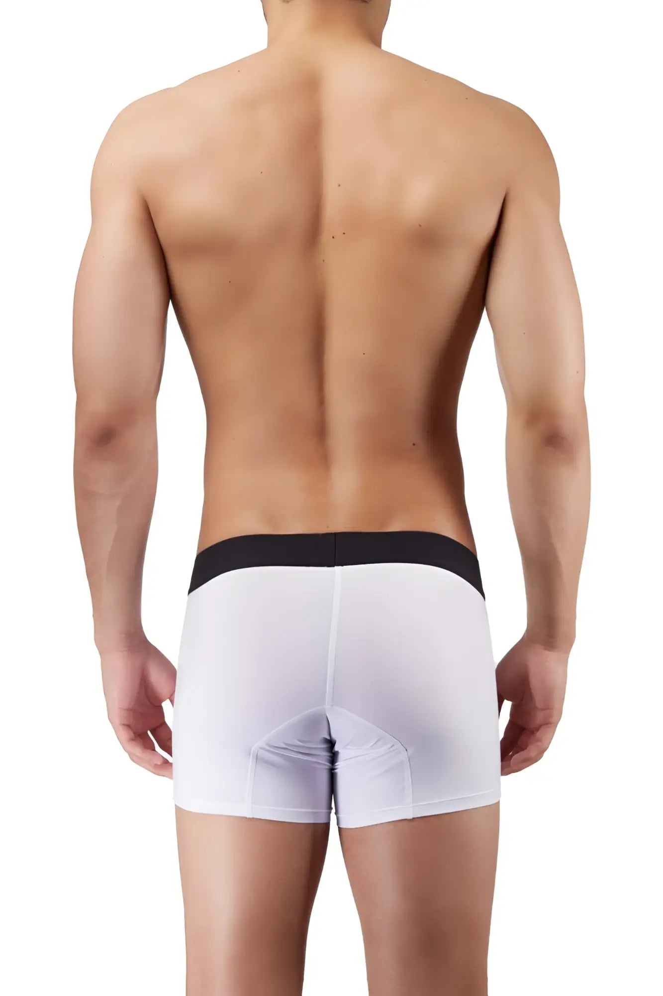White HAWAI 41948 boxer briefs with a black waistband made of comfortable breathable fabric