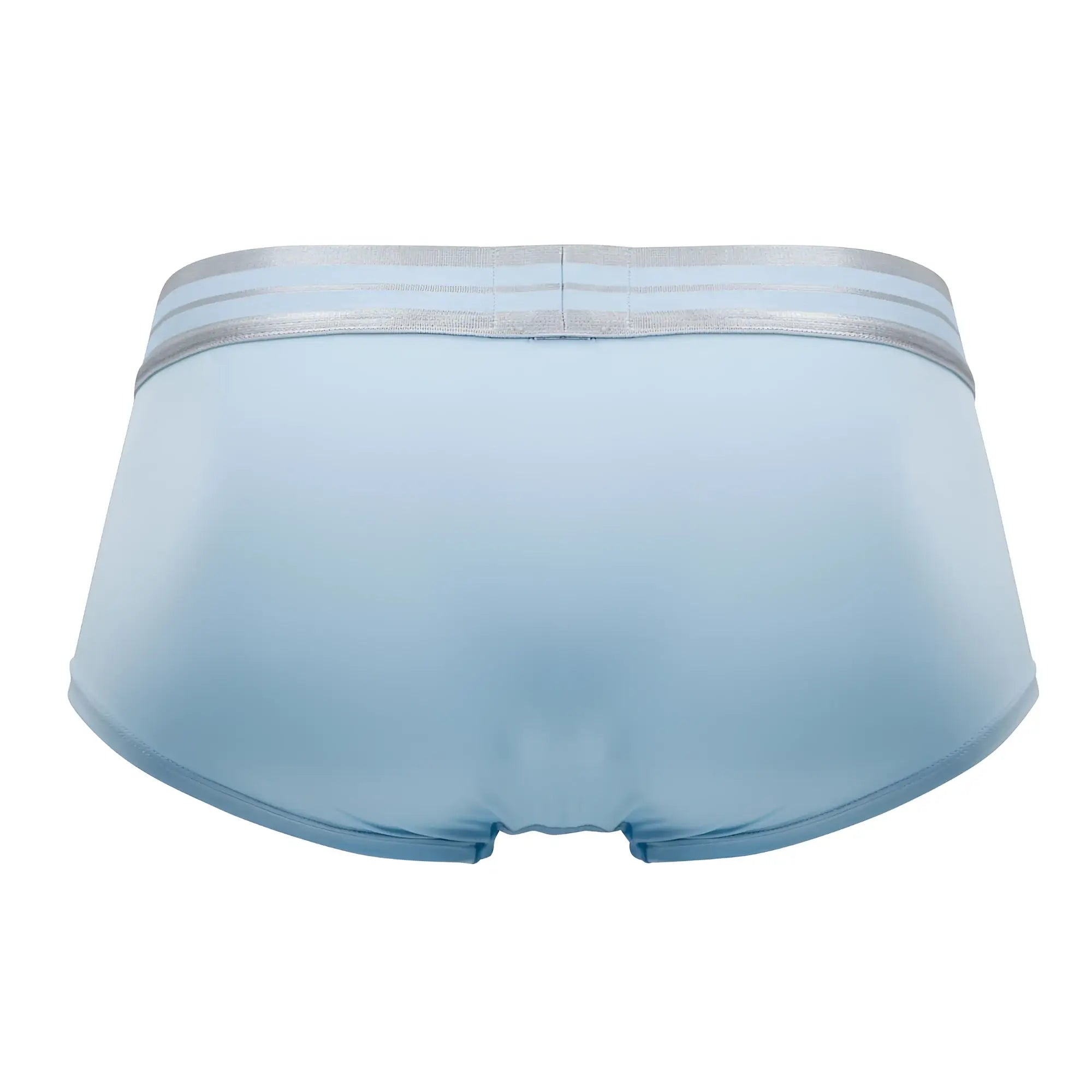 Light blue men’s HAWAI 41961 microfiber briefs with silver elastic waistband for comfortable everyday wear