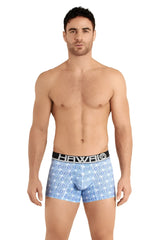 Light blue hawaii 42022 boxer briefs with geometric pattern and black waistband for comfortable everyday wear