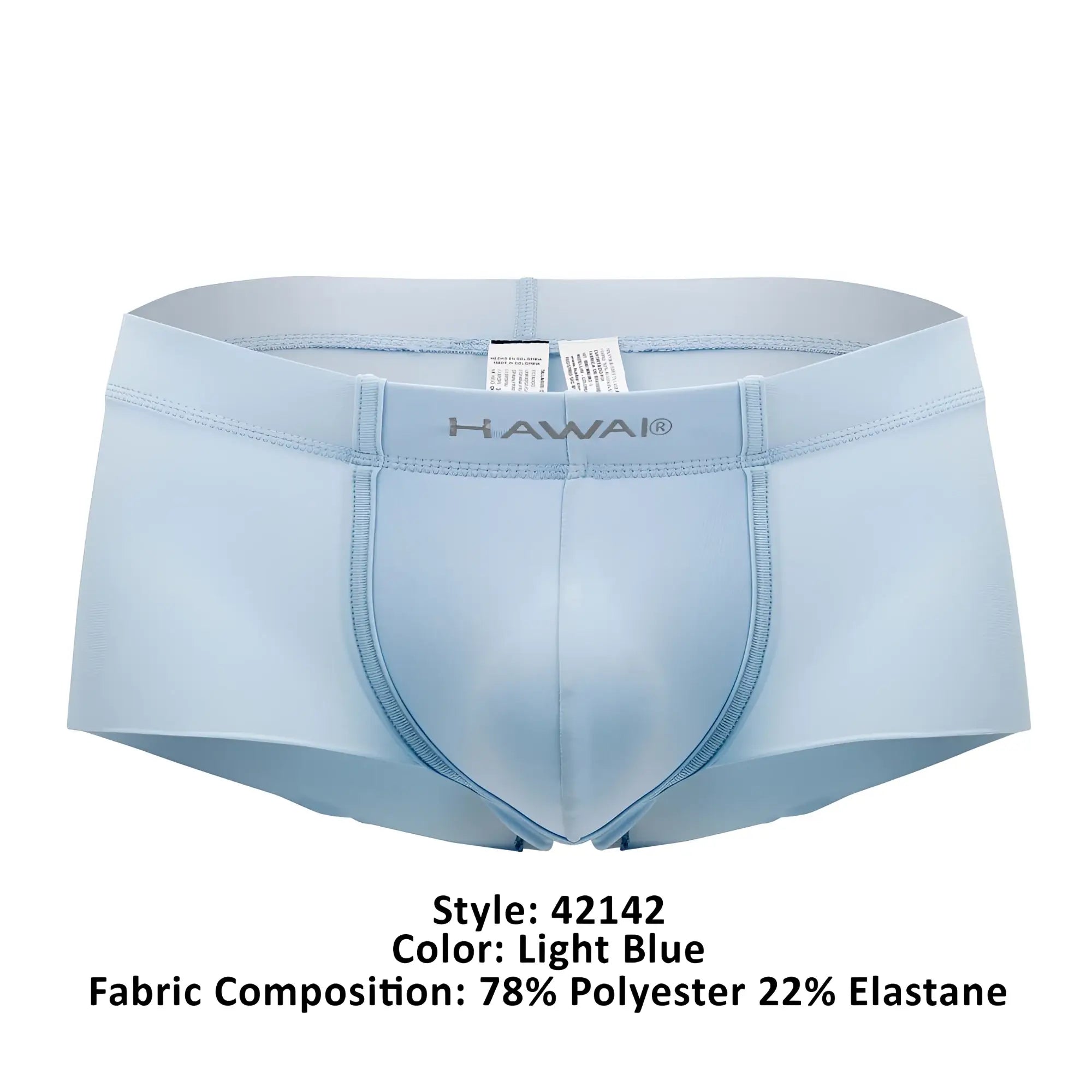 Light blue hawai men’s microfiber briefs made of 78% polyester and 22% elastane for comfortable wear