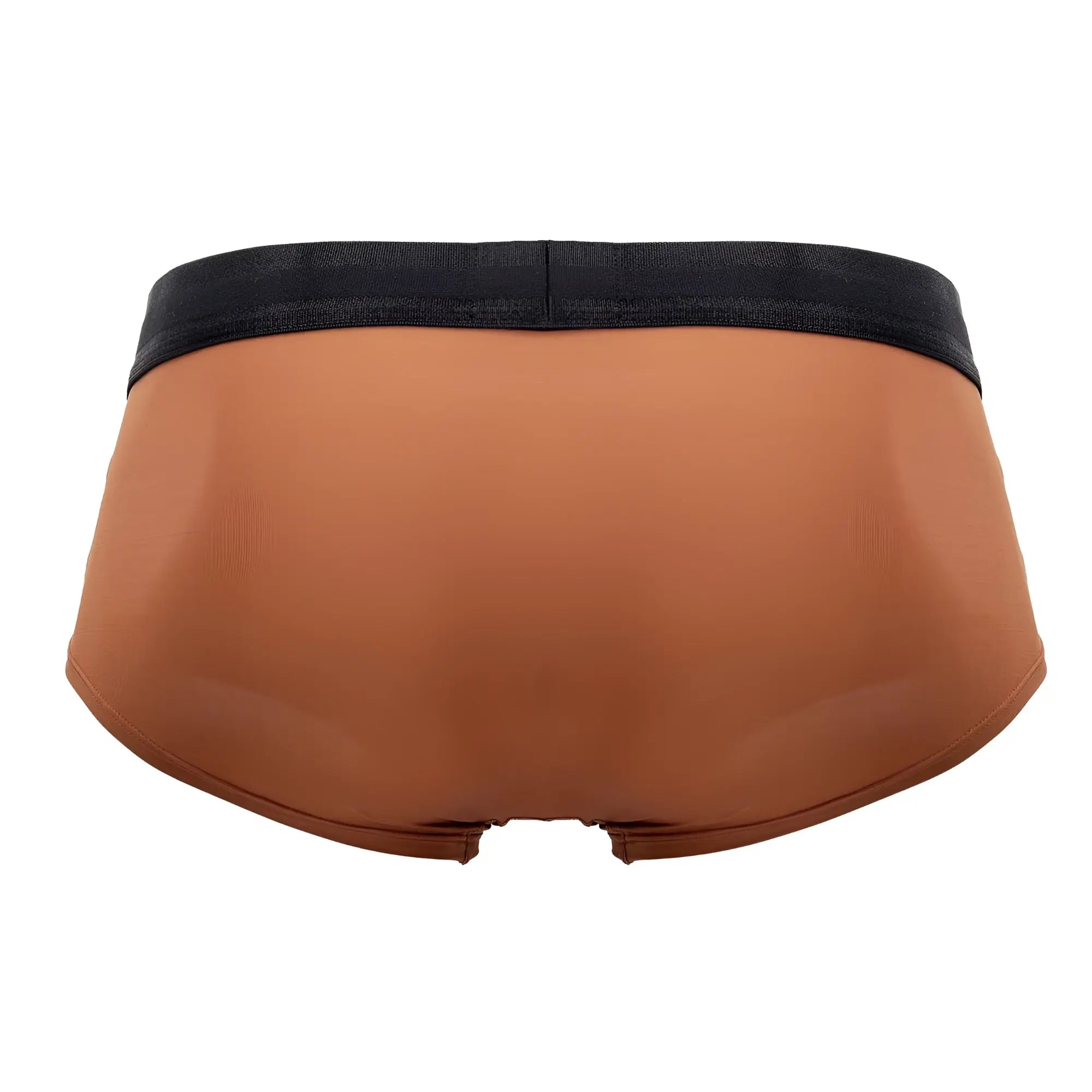 Tan HAWAI 42181 solid microfiber briefs with a black elastic waistband for comfortable everyday wear