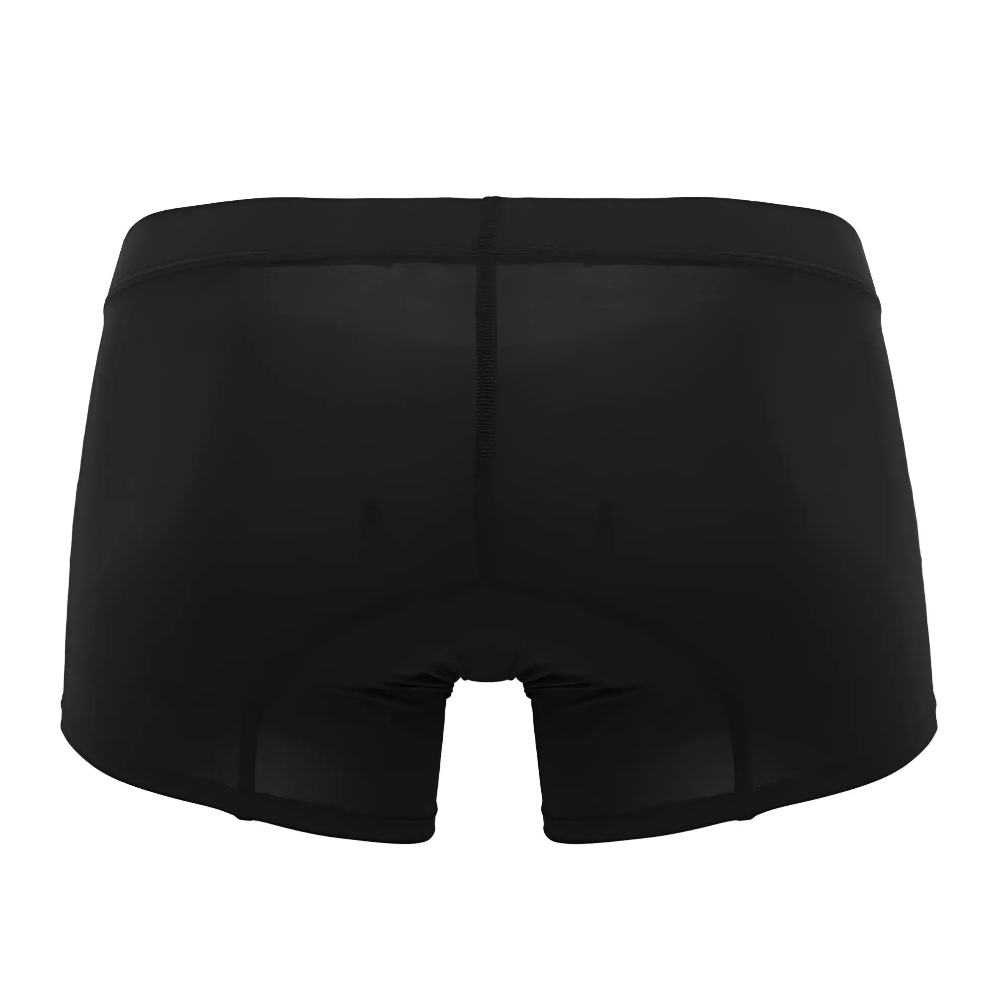 Hawai 42222 microfiber black cycling briefs with smooth fabric and reinforced padded seat area shown from the back