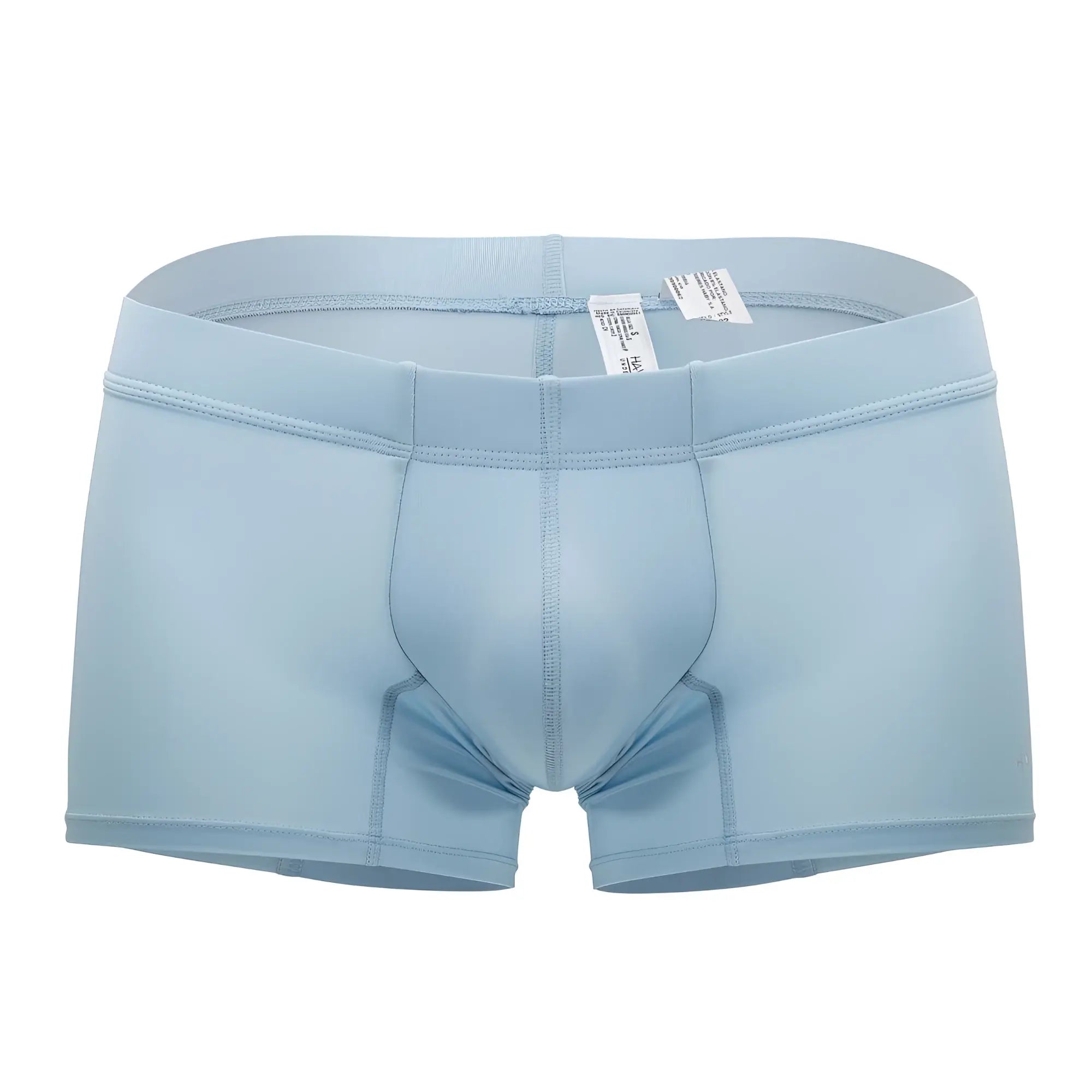Light blue Hawai 42222 microfiber men’s boxer briefs with smooth stretchy fabric and contoured design