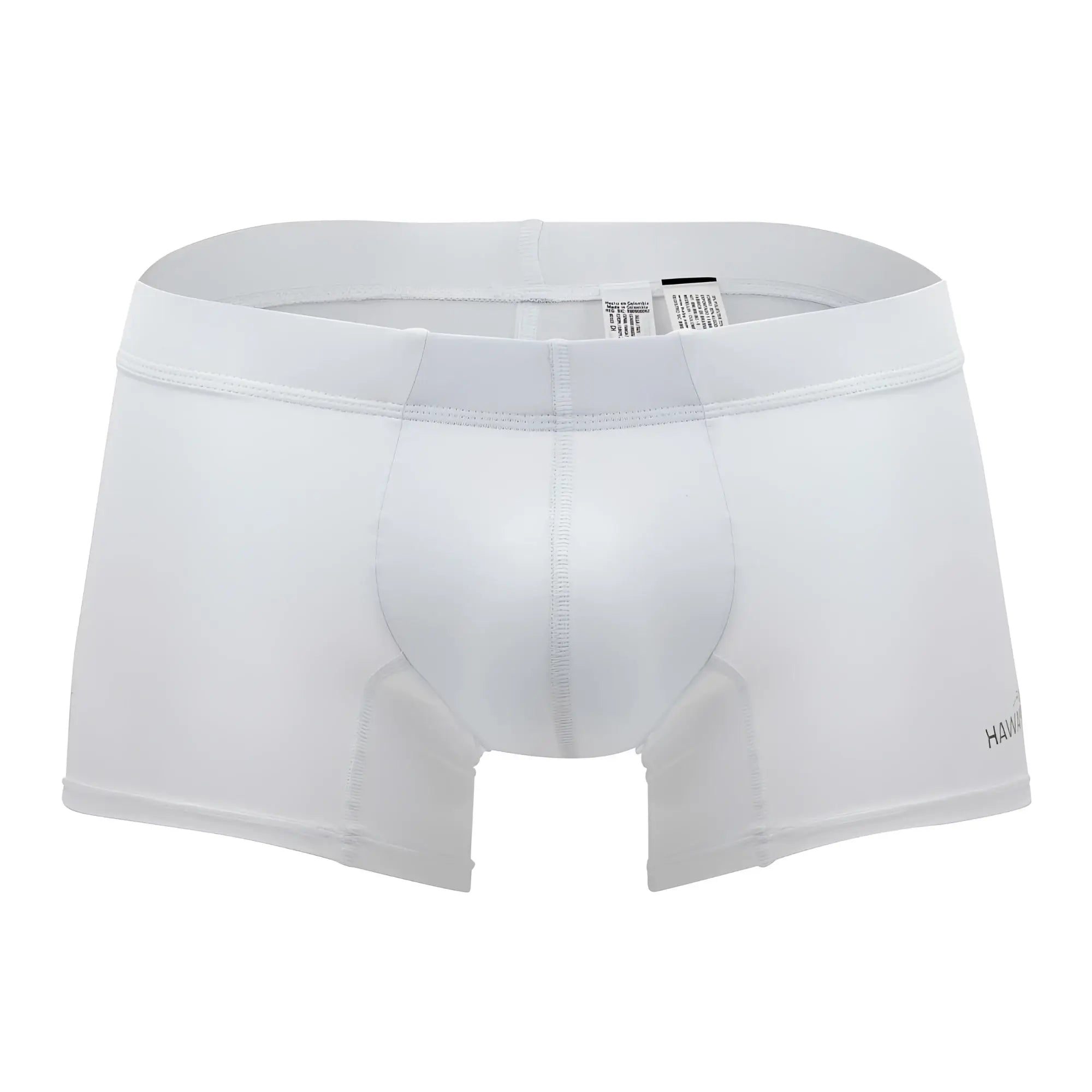 White men’s microfiber boxer briefs hawai 42222 with smooth form-fitting design and subtle stitching details