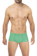 Mint green hawaï 42308 microfiber men’s briefs with sleek form-fitting design and subtle side brand logo