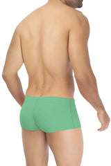 Green microfiber trunks hawai 42308 with smooth form-fitting fabric and clean-cut seams in green color