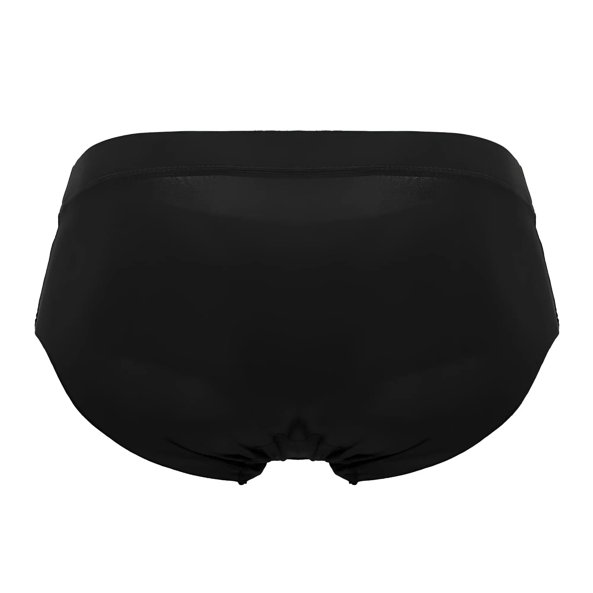Hawai 42344 microfiber black briefs with smooth seamless fabric and snug fit front view