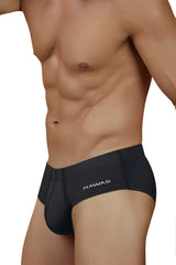Black Hawaii brand men’s microfiber briefs in black with a sleek form-fitting design model HAWAI 42241