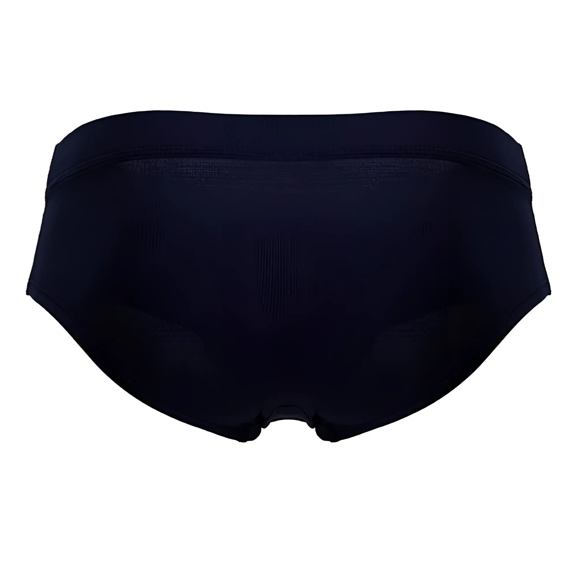 Black seamless microfiber briefs with smooth stretchy fabric and contoured design color dark blue front view