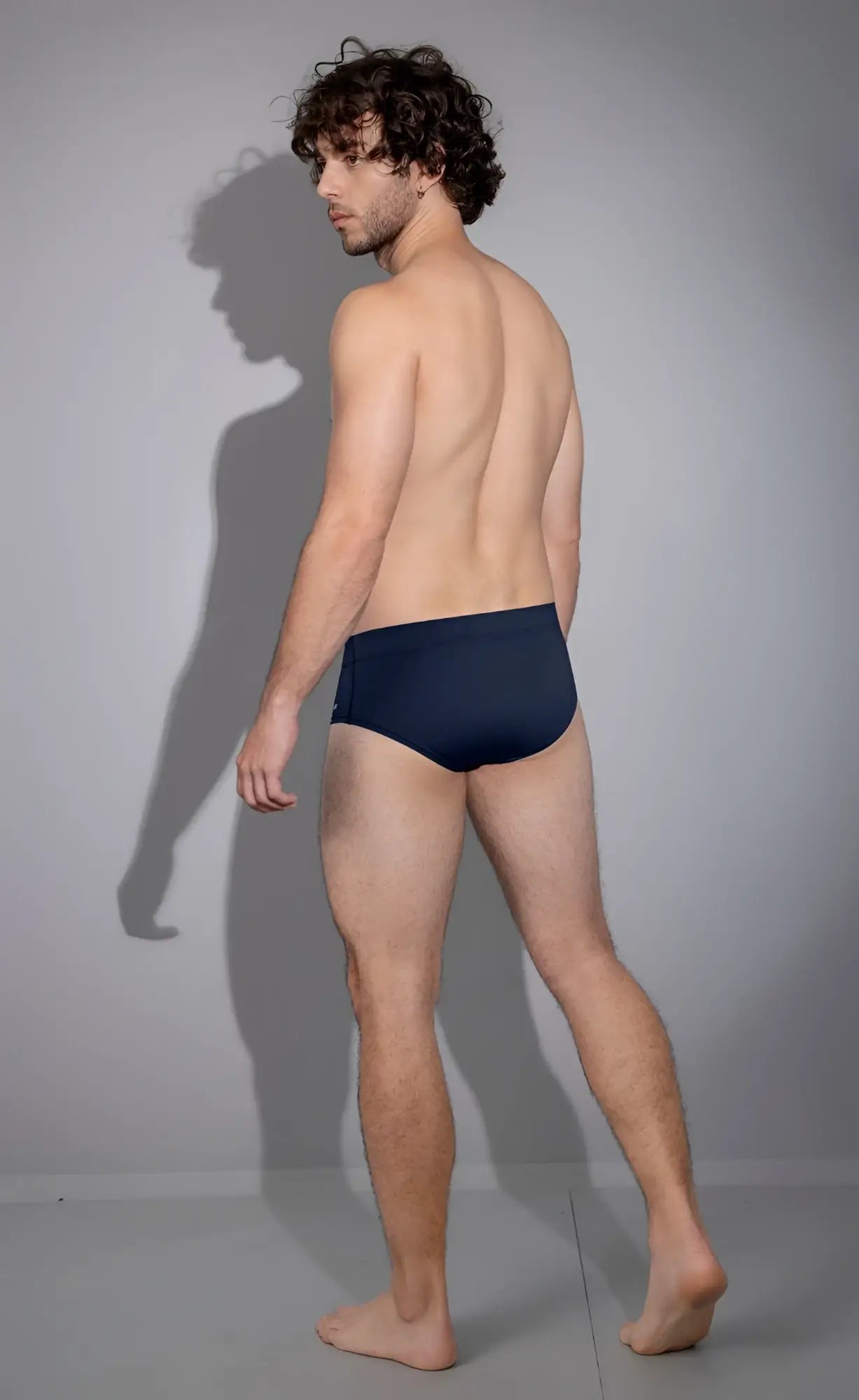 Navy blue microfiber briefs hawai 42241 in dark blue showing front view comfortable fit
