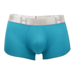 Turquoise men’s briefs hidden 964 mesh side trunks color jade with gray elastic waistband and subtle logo