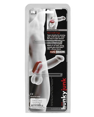 Huj 3 pack c-rings in red and translucent plastic multi rings in clear packaging for hairstyling use