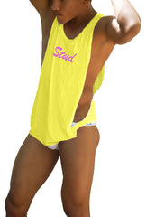 Icker Sea Stud Large Armhole Tank Top T Shirt Mango/Pink CA-16-ST-60