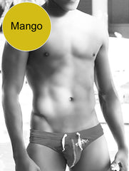 Icker Sea Lifeguard Stitching Tanga Thong Swimwear Mango COB-13-03