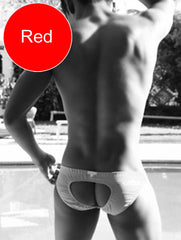 Icker Sea Lifeguard Jock Brief Jock Strap Swimwear Red COB-13-09